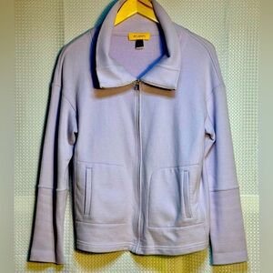 St. John yellow label zip up knit cardigan jacket size S, excellent condition!